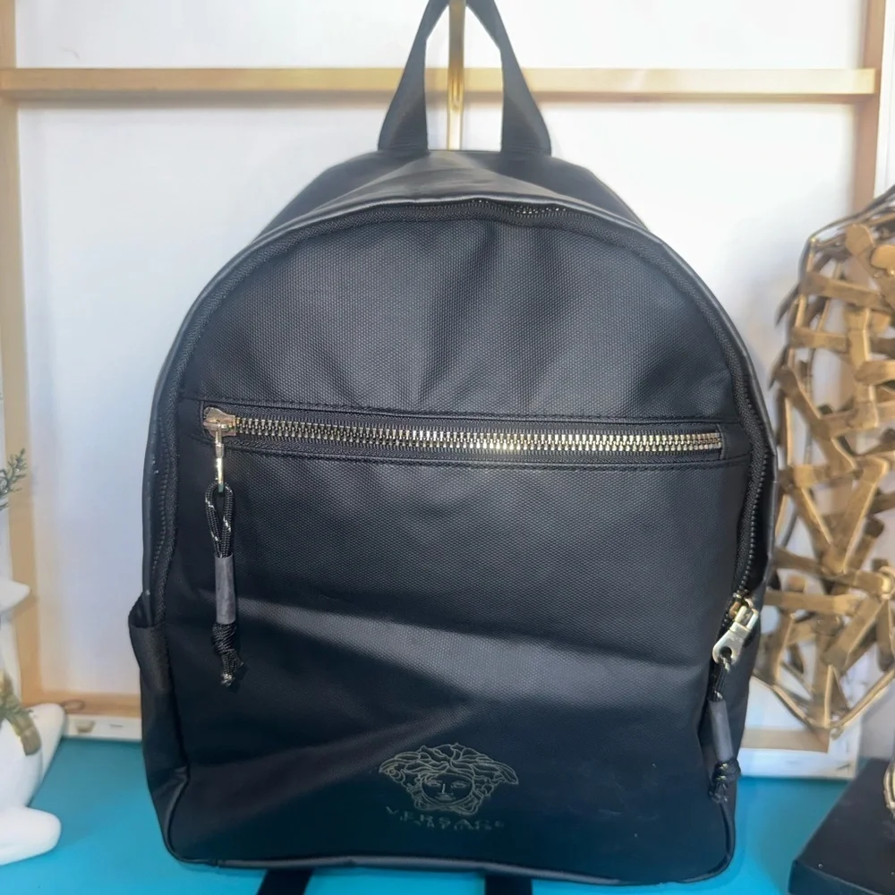 Versace Black and Gold Backpack